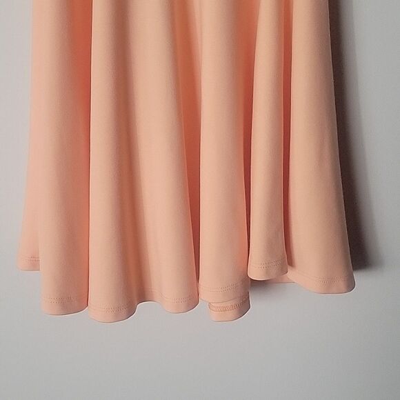 NEW American Apparel S Peach Orange Y2k Skater Mini Fit Flare Dress Sexy VTG - Picture 6 of 16